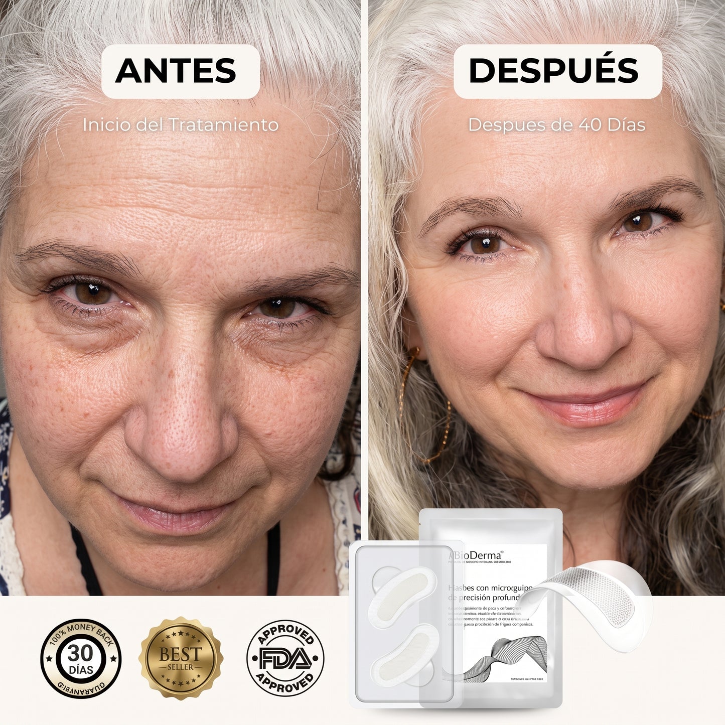 Parches Hidratantes Antiojeras 10 Pares - Evolex